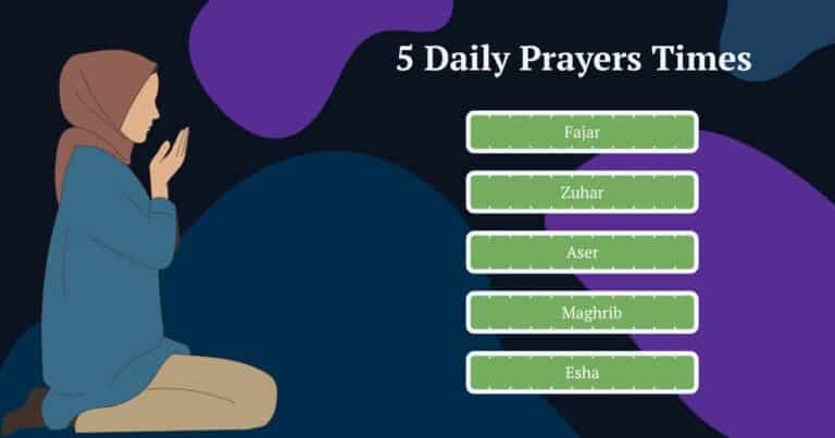 5 daily prayers times